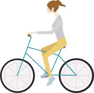 サイクリング女性